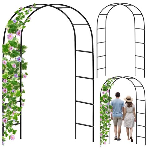 Pergola Ogrodowa Metalowa Na Rośliny Podpora Do Pnączy Łuk 240x140 cm