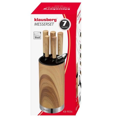 ZESTAW NOŻY KUCHENNYCH W BLOKU KLAUSBERG KB-9036