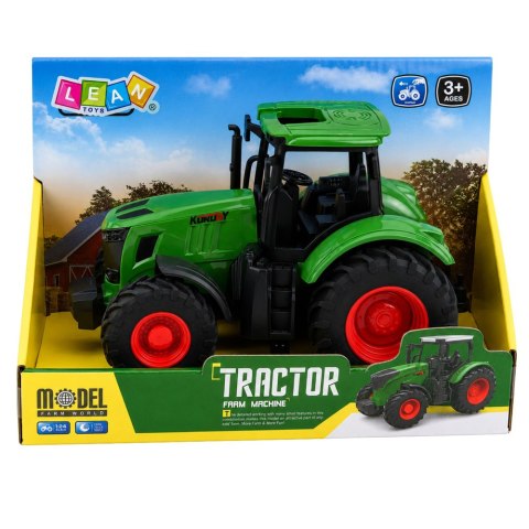 Traktor Rolniczy Farmerski Gospodarski Gumowe Koła Zielony 1:24
