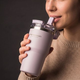 Jasnofioletowy kubek termiczny ze stali nierdzewnej o pojemności 600ml - Peterson