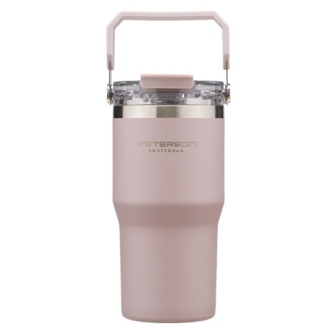 Jasnofioletowy kubek termiczny ze stali nierdzewnej o pojemności 600ml - Peterson