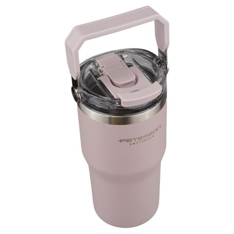 Jasnofioletowy kubek termiczny ze stali nierdzewnej o pojemności 600ml - Peterson