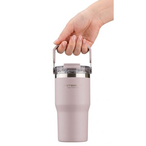 Jasnofioletowy kubek termiczny ze stali nierdzewnej o pojemności 600ml - Peterson
