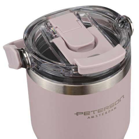 Jasnofioletowy kubek termiczny ze stali nierdzewnej o pojemności 600ml - Peterson