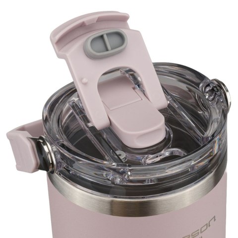 Jasnofioletowy kubek termiczny ze stali nierdzewnej o pojemności 600ml - Peterson