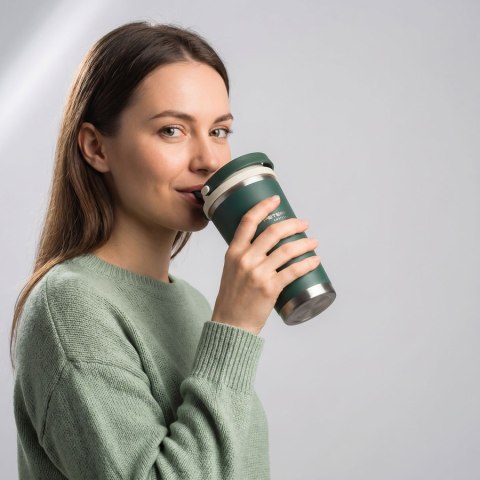 Zielony kubek termiczny ze stali nierdzewnej o pojemności 560ml - Peterson