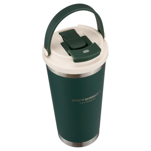 Zielony kubek termiczny ze stali nierdzewnej o pojemności 560ml - Peterson