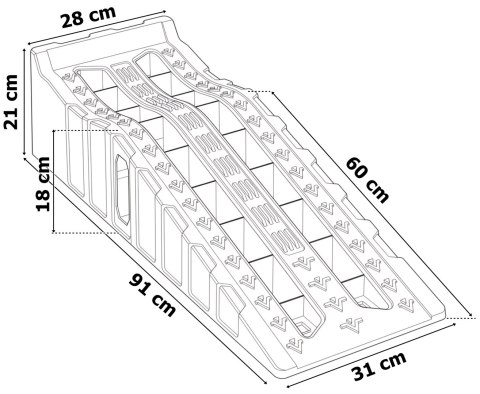 Rampa najazdowa PITSTOP komplet 2 sztuk do 5T