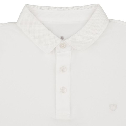 Biała, męska koszulka polo regular fit w rozmiarach od M do XL - Peterson