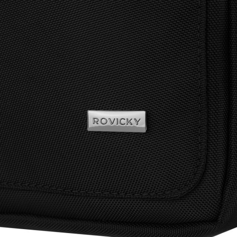 Mała listonoszka męska z poliestru w czarnym kolorze - Rovicky