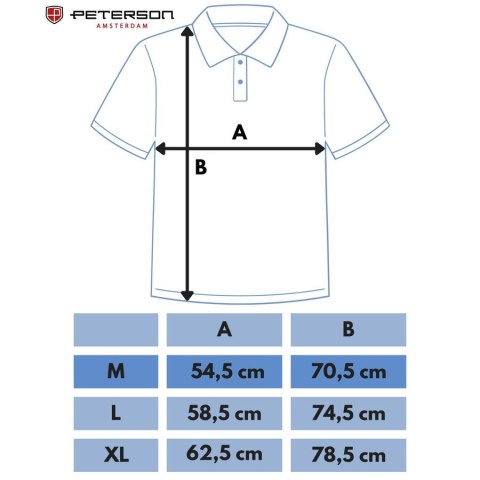 Męska koszulka polo w granatowym kolorze w rozmiarach od M do XL - Peterson