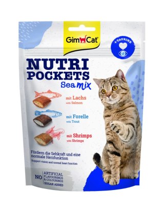 Gimcat Nutri Pockets Sea Mix Przysmak Z Tauryną Dla Kota 150g