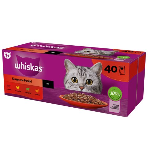 Whiskas Adult Klasyczne Posiłki W Sosie Dla Kota 40x85g