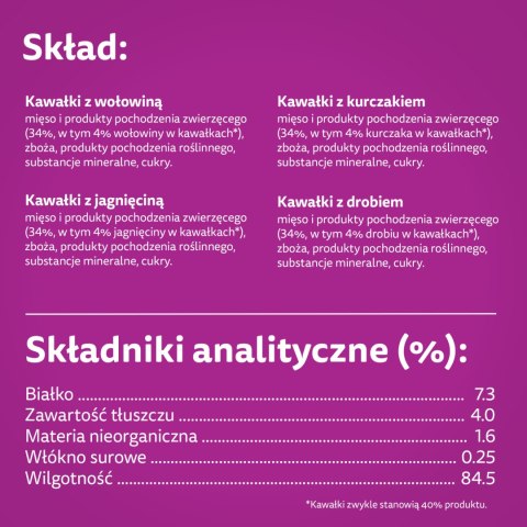 Whiskas Adult Klasyczne Posiłki W Sosie Dla Kota 40x85g