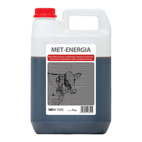 Lab-v Met-Energia - Mieszanka Paszowa Uzupełniająco-Dietetyczna Dla Krów Mlecznych Zmniejszająca Ryzyko Wystąpienia Ketozy 20kg