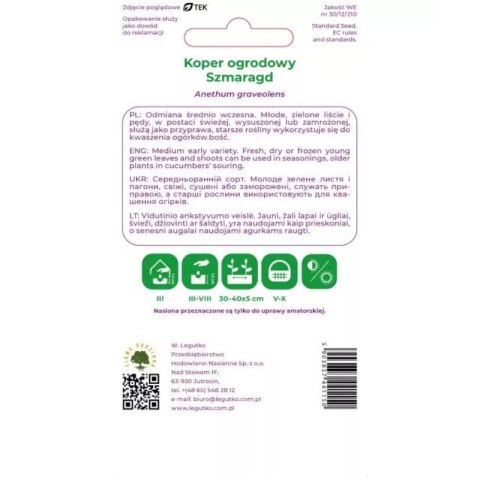 Koper ogrodowy SzmaragdKoper 'Szmaragd' - ogrodowy