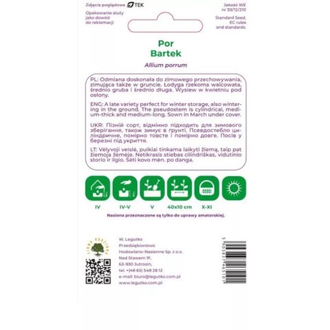 Por 'Bartek' - odmiana późna
