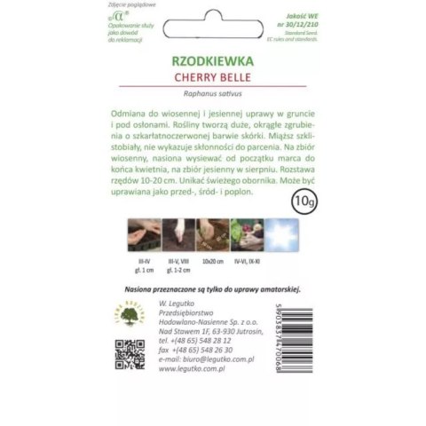 Rzodkiewka Cherry Belle - okrągła, czerwona
