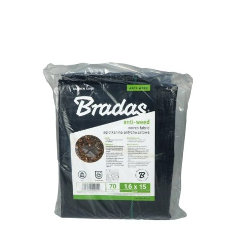 Agrotkanina PP czarna UV, 70g, 1,6 x 15m