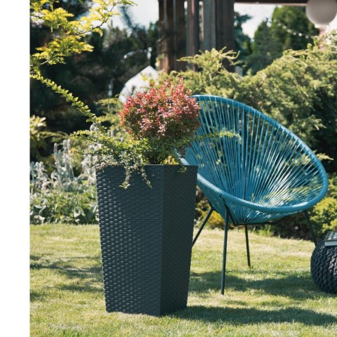 Donica FINEZJA 250x250 rattan - grafit metalik