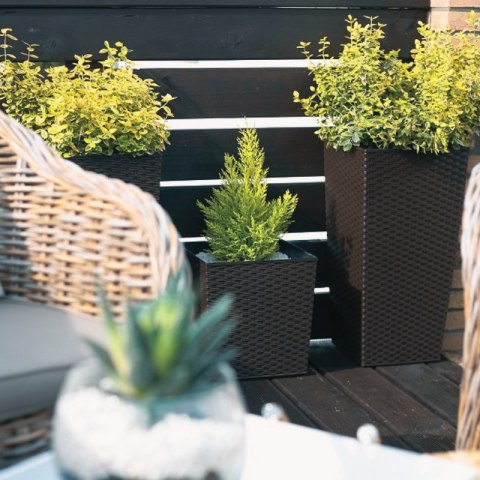 Donica FINEZJA 250x250 rattan - mokka