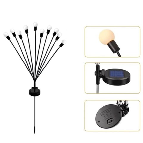 Lampa solarna ogrodowa kulki LED 2 szt.