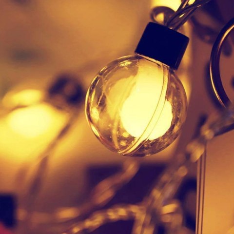 Lampki solarne ogrodowe girlanda 20 LED z czujnikiem zmierzchu