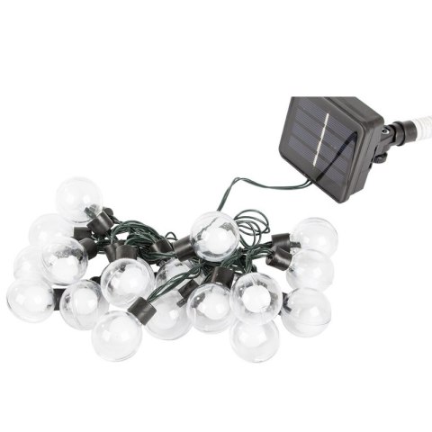 Lampki solarne ogrodowe girlanda 20 LED z czujnikiem zmierzchu