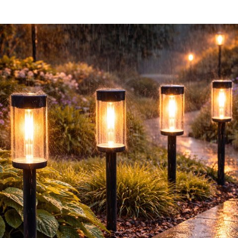Solarna lampa ogrodowa słupek LED