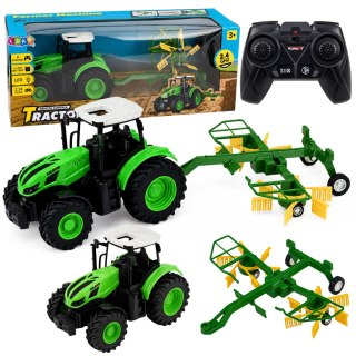 Traktor Rolniczy ze Zgrabiarką Zdalnie Sterowany RC Światła 1:24