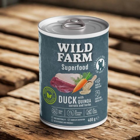 Wild Farm Superfood - Kaczka z Komosą Ryżową i Ziołami 400g