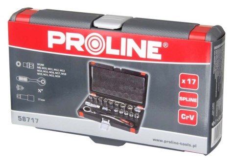 Zestaw nas. spline przelot. z grzechotką 17szt. crv proline