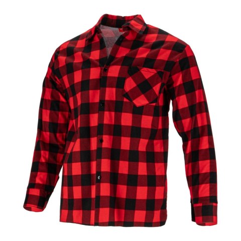 Koszula flanelowa krata czerwona, 170g/m2, "m", ce, lahti
