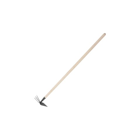 Motyczka sercowa z widełkami 3-zębnymi z trz.drew.110cm