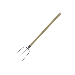 Widły 4-zębne z trzonkiem drewnianym 100cm
