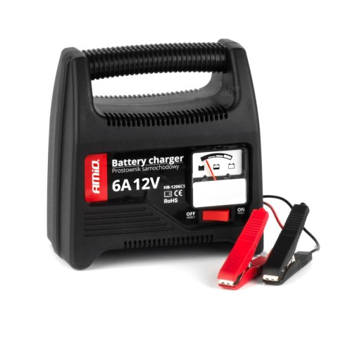 Prostownik ładowarka do akumulatora 6a 12v sbc-6a amio-02085