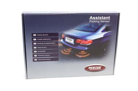 Zestaw czujników parkowania tft01 4,3" z kamerą hd-308-led 4 sensory srebrne