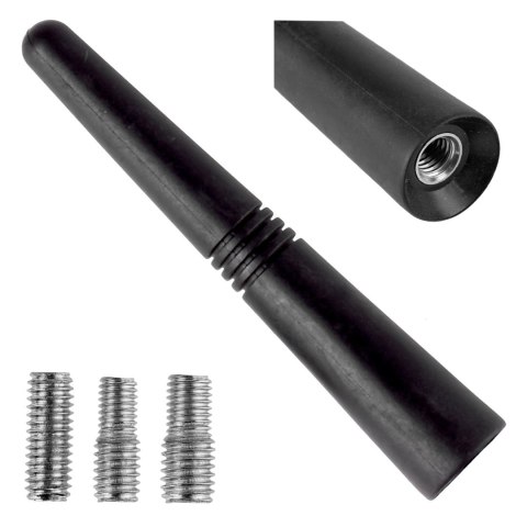 Antena samochodowa maszt anteny 9 cm z 3 adapterami 5/6/7mm antm09 amio-01509