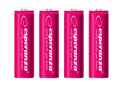 EZA104R Akumulatorki Ni-Mh AA 2000mAh 4 sztuki czerwone Esperanza