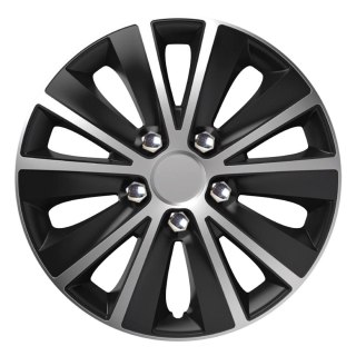 Kołpak samochodowy czarno srebrny ze śrubami chrom rapide nc 16" cali