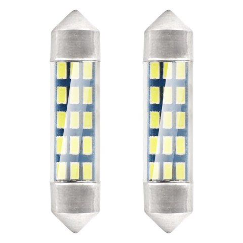 Żarówki led standard 3014 15smd festoon c5w c10w c3w 39mm white 12v amio-01091