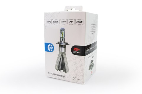 Żarówki samochodowe led seria rs+ h4 50w canbus slim amio-01082