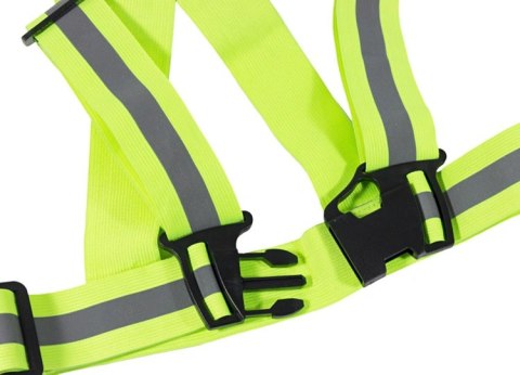 AG590 Szelki odblaskowe kamizelka green