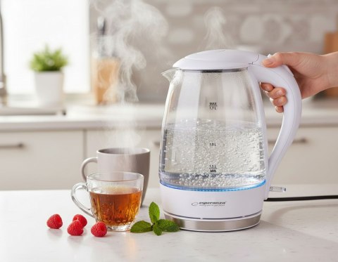 EKK011W Esperanza czajnik elektryczny szklany led salto angel 1.7 l biały