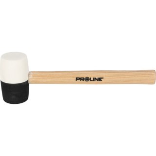 Młotek gumowy czarno-biały 370g drewniany trzonek proline