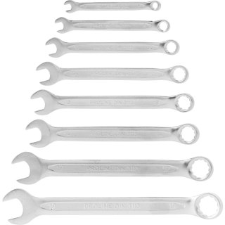 Klucze oczkowo-płaskie szt.8 (6-19mm), din 3113, cv, proline