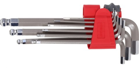 Klucze imbusowe z kulką kpl.9 szt. 1.5-10mm, s2, proline