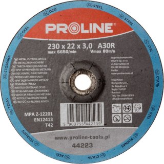 Tarcza do cięcia metalu wyp. t42, 125x2.5x22a36s proline