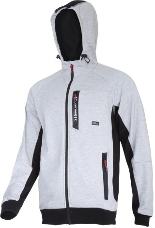 Bluza z kapturem i suwakiem szaro-czarna, "3xl", ce, lahti
