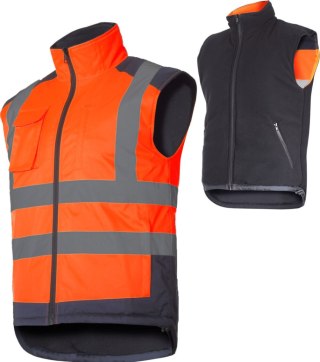 Kamizelka ostrzegawcza dwustronna, pomar., "3xl", ce, lahti